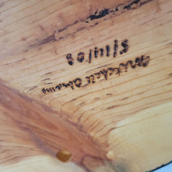 Handcrafted Wooden Wall Art: Wolf Howling At Moon Over Mountains - Picture 5 of 9